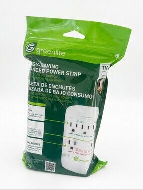 Greenlite Energy Saving Modern Advanced 5-Outlet Wall Mount Power Strip